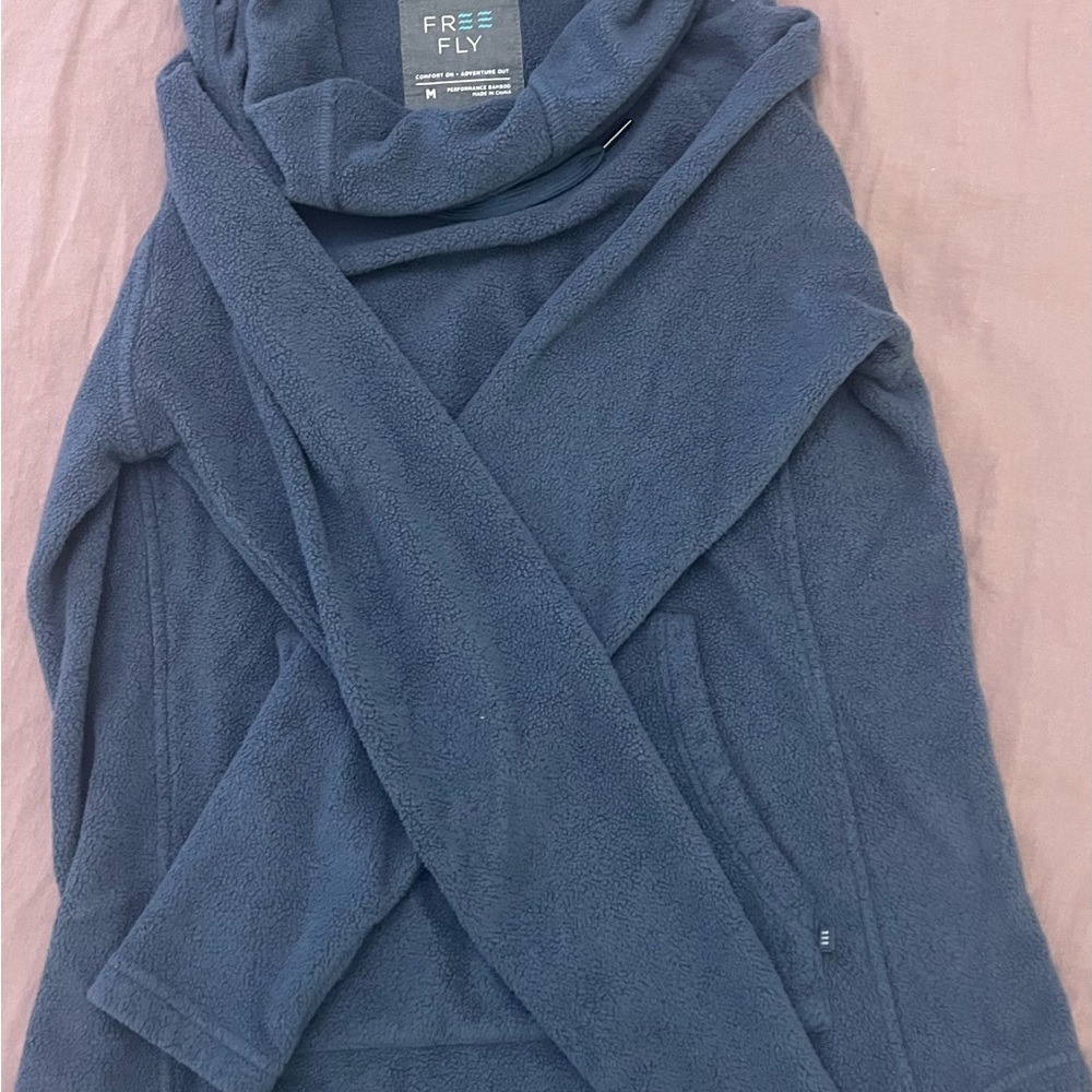 Lightly loved Free Fly Apparel Blue Cowl Neck Sweatshirt